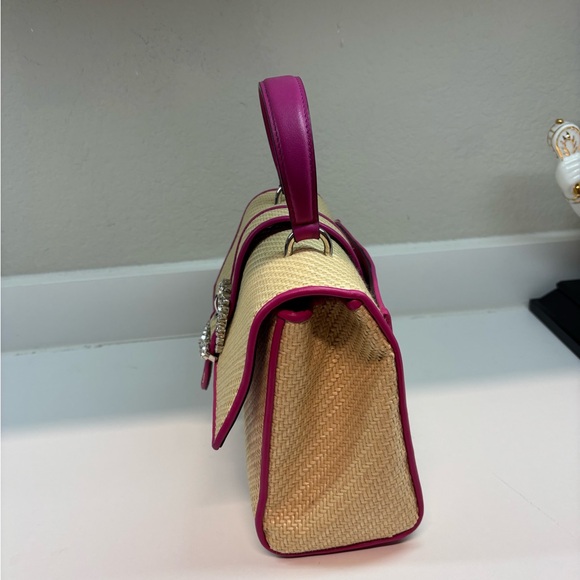 Jimmy Choo Cheri Raffia Handle Top Bag